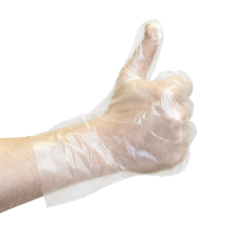 7090R Перчатки п/э прозрачные уп. 100 шт. (Россия)