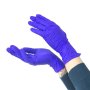 9377A Перчатки  немед.,нитрил, Albens, неопудр. текст. на пальцах, цвет кобальтовый (100 шт/уп)