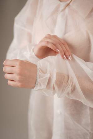 Халат медицинский на КНОПКАХ, 20 г/м2, XXL (10 шт/уп; 50 шт/кор)