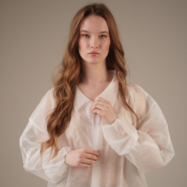 Халат медицинский на КНОПКАХ, 30 г/м2, XXL (10 шт/уп; 50 шт/кор)