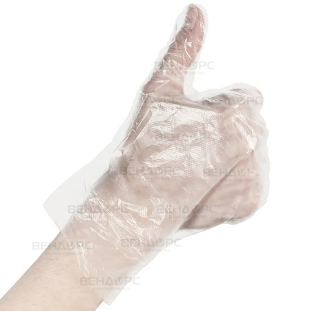 6301 Перчатки полиэт. прозр. текст. М