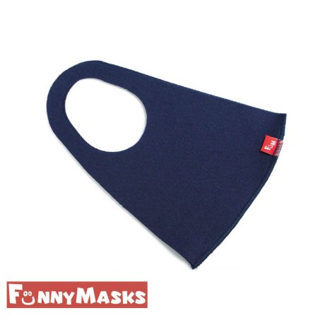 ФМ3-02 Маска многоразовая из ткани, темно-синяя, полиэстер 95%, спандекс 5% (60 шт/кор)