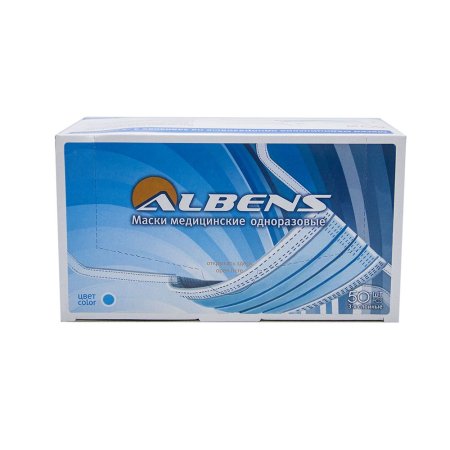 -6109 Маски 3-х слойн. на завязках, 50 шт./уп. (групповое сложение по 25 шт.)