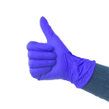 9377A Перчатки  немед.,нитрил, Albens, неопудр. текст. на пальцах, цвет кобальтовый (100 шт/уп)
