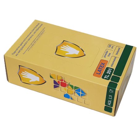 _74288 Перчатки диагностические смотр.из натур.латекса,нестер.,неопуд.,хлор (100 шт/уп, 1000 шт/кор)