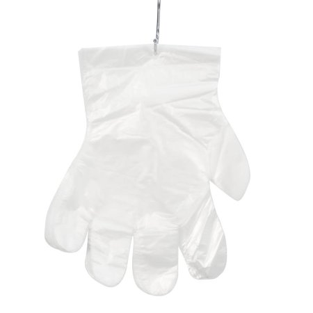 Перчатки полиэтиленовые прозрачные с отверстием для подвеса, Albens