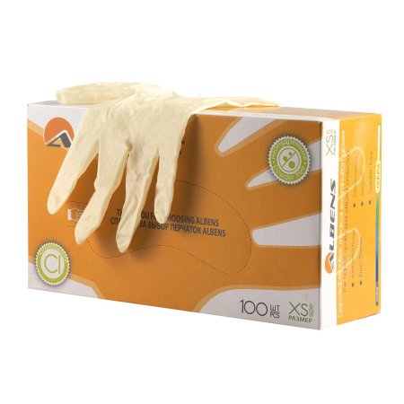 7019 Перчатки смотр. латекс. нестер.неопудрен.полим.гладк.натур. (100 шт/уп.)