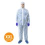 6553В Комбинезон одноразовый Каспер, белый, 30г/м2, р-р XXL (50 шт)