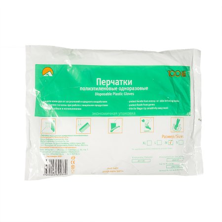 6301 Перчатки полиэт. прозр. текст. М