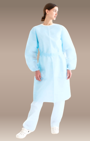6809/1 Стерил халат хирург., рукав на резинке, пл.42, 110 cм (35 шт./кор.)
