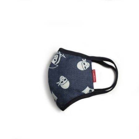 ФМ1-04 Маска многоразовая из ткани, темно-синяя-пираты, хлопок (40 шт/кор)