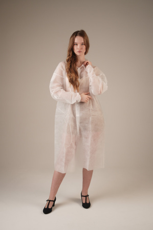 Халат медицинский на КНОПКАХ, 20 г/м2, XXL (10 шт/уп; 50 шт/кор)