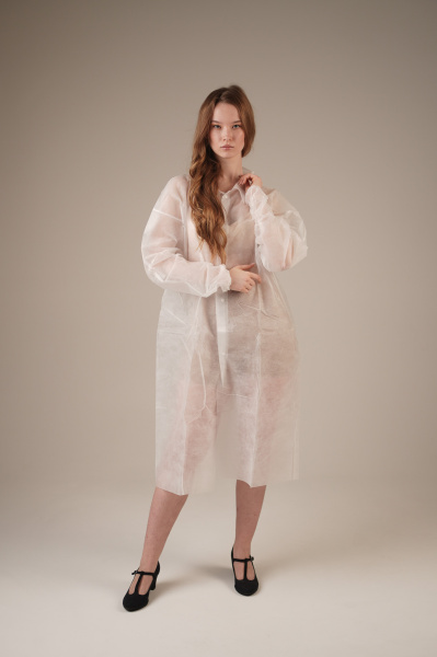 Халат медицинский на КНОПКАХ, 20 г/м2, XXL (10 шт/уп; 50 шт/кор)