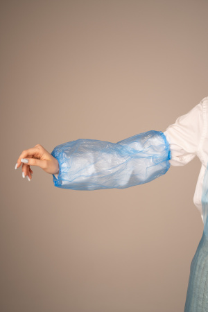 ОГ Нарукавники полиэтил., 20*40 см, цельн. резинка (стандарт) (50 пар/уп, 1000 пар/кор) (6204, голубой)