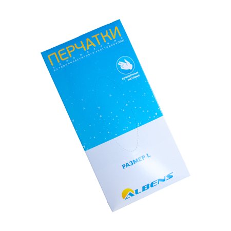 7080i Перчатки TPE прозрачные, Albens (100 шт./уп.)