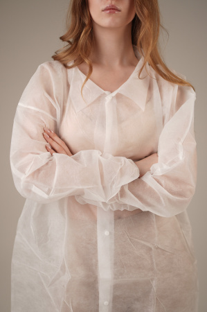 Халат медицинский на КНОПКАХ, 20 г/м2, XXL (10 шт/уп; 50 шт/кор)