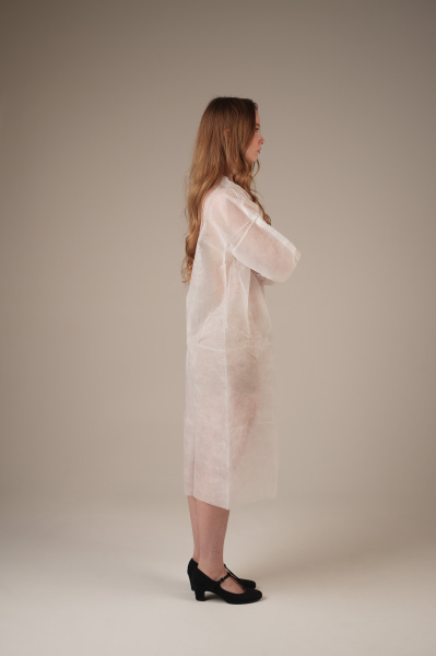 Халат медицинский на КНОПКАХ, 20 г/м2, XXL (10 шт/уп; 50 шт/кор)