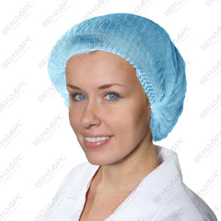 _Шапочка-берет Шарлотта, 10г/кв.м, 48см (100 шт/уп, 1000 шт/кор)