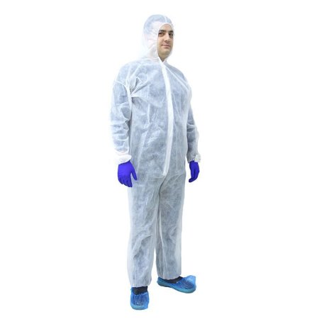 6552В Комбинезон одноразовый Каспер, белый, 30г/м2, р-р XL (50 шт)