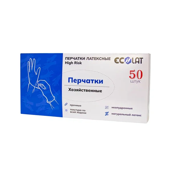 2326 Перчатки повыш.прочности. латекс. нестер.хозяйственные (50 шт./уп.) (L)