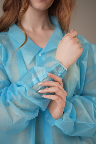 Халат медицинский на КНОПКАХ, 30 г/м2, XXL (50 шт/кор)