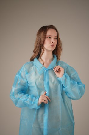 Халат медицинский на КНОПКАХ, 30 г/м2, XXL (50 шт/кор)