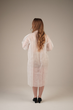 Халат медицинский на КНОПКАХ, 20 г/м2, XL (10 шт/уп; 50 шт/кор)