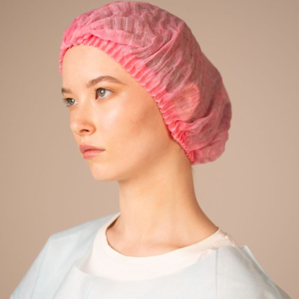 Шапочка-берет Шарлотта, 15 г/кв.м, 1-я резинка (125 шт/уп, 1000 шт/кор) (6863, розовый)