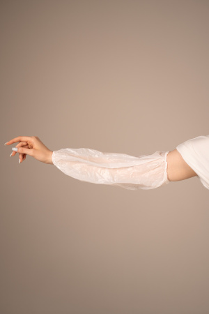 ОГ Нарукавники полиэтил., 20*40 см, цельн. резинка (стандарт) (50 пар/уп, 1000 пар/кор) (6206, белый)