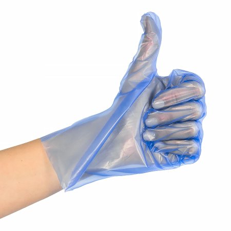 7081 Перчатки TPE голубые, Albens (100 шт./уп., 2000 шт./кор.)