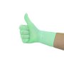 Перчатки смотровые латексные опудренные, гладкие, зеленые с ароматом мяты