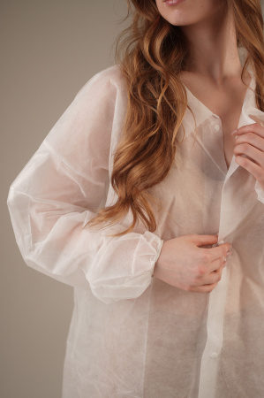 Халат медицинский на КНОПКАХ, 30 г/м2, XXL (10 шт/уп; 50 шт/кор)