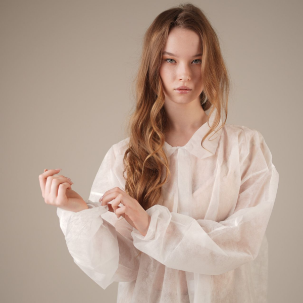 6546DM Халат медицинский на липучках, 30гр/м2., XL (50 шт/кор)