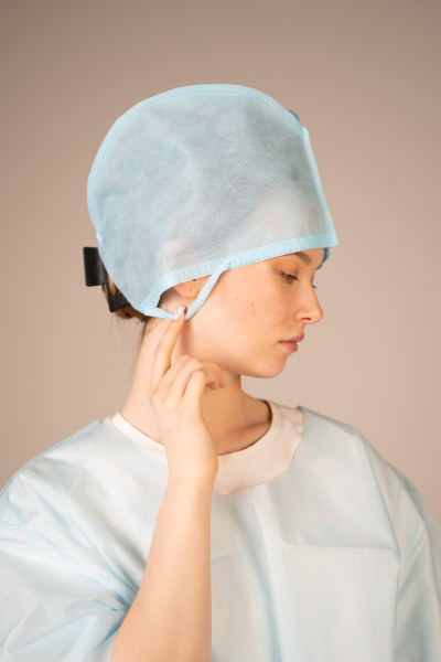 6803 Шапочка-колпак, пл. 42 гр, 18 см (25 шт/уп, 800 шт/кор)