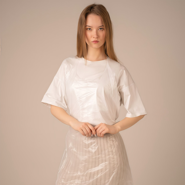 Фартук полиэтил., 78*120 см, 10мкм, ЭКОНОМ. (100 шт/уп, 1500 шт/кор)