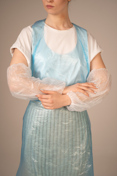 Нарукавники полиэтил., 20 мкм (две стенки), ЭКОНОМ (50 пар/уп, 1500 пар/кор) (6974, белый)