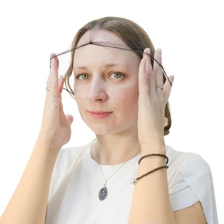 _6744 Сеточки для волос "Invisible" 22'', черный, (100 шт/уп, 10 000 шт/кор.)