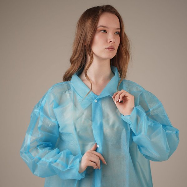 Халат медицинский на КНОПКАХ, 30 г/м2, XXL (50 шт/кор)