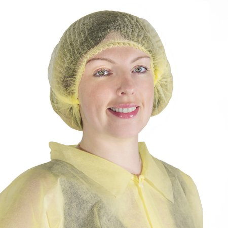 6874 Шапочка-берет Шарлотта, 17г/кв.м, желтый, 1-я резинка (125 шт./ уп.)