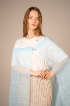 6889 Накидка для пациента на кулиске 160*110 см пл 20 (5 шт/уп, 150 шт/кор)