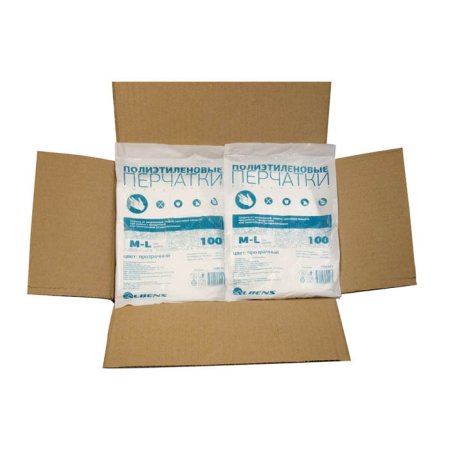 7090 Перчатки полиэт. прозр. текст. (100 шт/упак), Albens