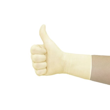 Перчатки смотровые латексные неопудренные, однократного хлорирования, гладкие, натуральный