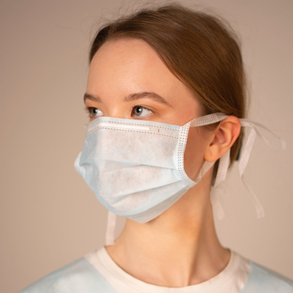 6801 Маска медиц.на завязках, 3-х сл., 50 шт./уп.