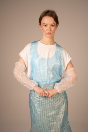 Нарукавники полиэтил., 20 мкм (две стенки), ЭКОНОМ (50 пар/уп, 1500 пар/кор) (6974, белый)