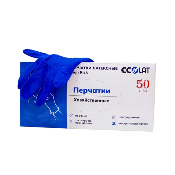 2326 Перчатки повыш.прочности. латекс. нестер.хозяйственные (50 шт./уп.) (L)