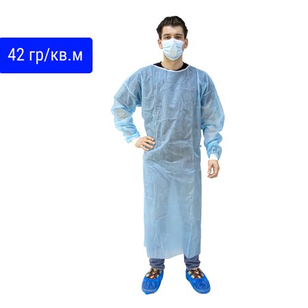 6961М Стерил халат хирург. «евростандарт», пл.42, 140 cм (50 шт./кор.)