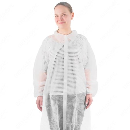 Халат  нетканый (на "липучках"), 30 гр./м2, белый, XL