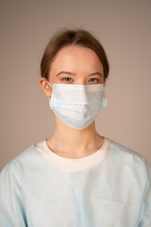 6862 СТЕРИЛ Маска мед. на резинках, 3-х сл. 800 шт./кор.