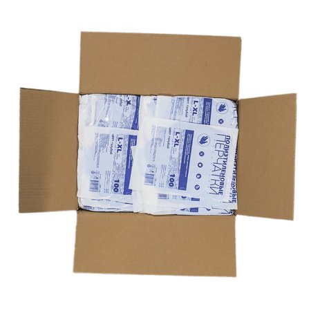 Полиэтиленовые перчатки голубые текстурированные 