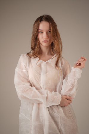 Халат медицинский на КНОПКАХ, 20 г/м2, XXL (10 шт/уп; 50 шт/кор)